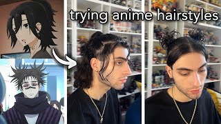 Trying Out Anime Hairstyles In Real Life  Choso Izumi Miyamura amp Itachi Uchiha [upl. by Anauqes342]