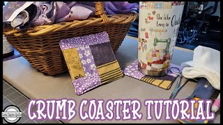 Crumb Coaster Tutorial  LIVE HANGOUT  Quilt projects with tiny fabric bits [upl. by Adnara]