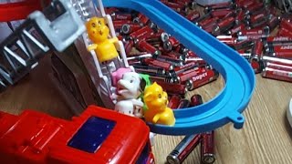 cute fire truck toy battery disassembly and assembly216 satisfying passion toy [upl. by Halullat]