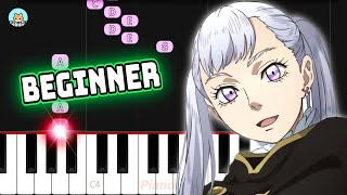 Black Clover OP 7  quotJUSTadICEquot  BEGINNER Piano Tutorial amp Sheet Music [upl. by Malvino]