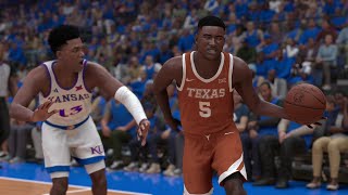 Kansas vs Texas  College Basketball 2242024 NCAA Full Game Highlights  NBA 2K24 Simulation [upl. by Hluchy]