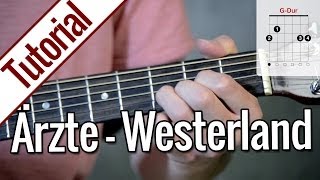 Die Ärzte  Westerland  Gitarren Tutorial Deutsch [upl. by Kathlin705]