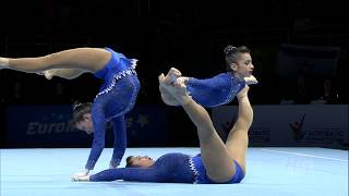 2018 Acrobatic Worlds – Portugal Women’s Group Qualifications [upl. by Kcirdneh674]