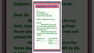 Application for leaveLeave Applicationsick leave applicationapplication for sick leave shorts [upl. by Russian]