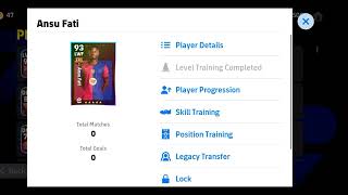 Ansu Fati Max Training Tutorial In Efootball 2025 Mobile  ansu fati efootball 2025 training [upl. by Narud]