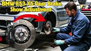 BMW E53 X5 2002 Installing and Adjusting Brake Shoes [upl. by Bergstein]