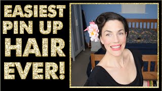 VINTAGE hair UPDO tutorial PERFECT for WORK [upl. by Ailema]