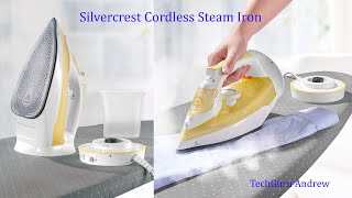 Silvercrest Cordless Steam Iron SDBK 2400 E1 REVIEW [upl. by Reeher929]