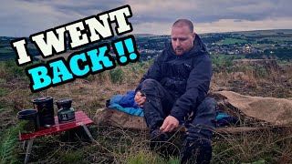 SECOND ATTEMPT Bivy bag wild camp at a Moorland Quarry Miltec 3layer waterproof bivvy bag [upl. by Kepner]