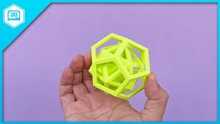 D20 inside icosahedron  Using PVA Dissolvable Filament [upl. by Swagerty93]