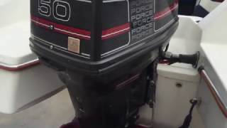 1990 Force 50 outboard running [upl. by Trygve]