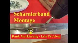 Scharnierband anschrauben Deckel Montage [upl. by Eilloh]