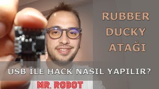 USB ile Hackleme  Rubber Ducky Atağı Nasıl Yapılır  Mr Robot [upl. by Enelrats724]