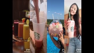 Tik Tok Drink Recipe Compilation  Tik Tok Drink Starbucks Recipe  Tik Tok Us Uk  XXLarge Videos [upl. by Aloisia]