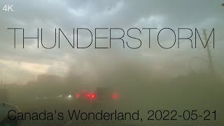 Thunderstorm Canadas Wonderland Toronto May 21 2022 1245 PM [upl. by Pearson]