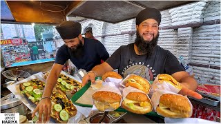 Sardar ji selling SABSE SASTA Indian Street Food in Punjab  Makhani Subway Patiala Shahi Burgers [upl. by Tollmann331]