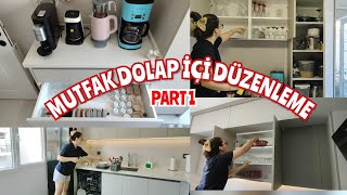 MUTFAK DOLAP İÇİ DÜZENLEME 💎  BİRLİKTE DÜZENLEYELİM 🤍  PART 1 [upl. by Ybanrab]