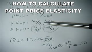 How to calculate point price elasticity of demand [upl. by Eelame]