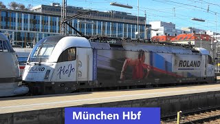 München Hbf 1216 955 ROLAND neben BR103 Railadventure GoAhaed Mireo amp ICE3 Einfahrt [upl. by Onitnas119]