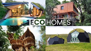 10 EcoFriendly and Sustainable Houses  Green Building Design [upl. by Jaban]