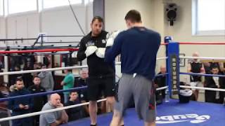 CALLUM SMITH amp JOE GALLAGHER  FULL PAD WORKOUT  ROTUNDA ABC  SMITH v FIELDING [upl. by Haduj]