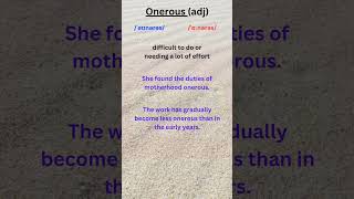 242 ONEROUS MEANING advancedenglishvocabulary [upl. by Nelac]