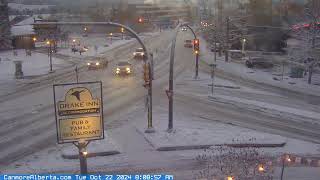 Railway Avenue Livecam Canmore Alberta [upl. by Ibrab]