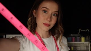 ASMR Relaxing Tailor 👔🧵Measuring You Fabric Sounds Soft Spoken [upl. by Hedy921]