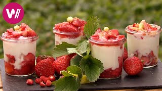 Desserts mit Erdbeeren  Erdbeertiramisu ErdbeerGranité ErdbeerMelonenKaltschale [upl. by Atims]