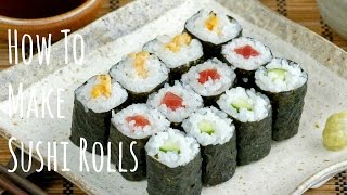 How To Make Sushi Rolls Hosomaki Recipe 細巻きの作り方 （レシピ） [upl. by Boys]