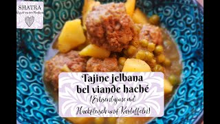 🇩🇿Tajine Jelbana bel viande haché Erbsentajine mit Hackfleisch und Kartoffeln🇩🇿 [upl. by Shaughnessy]