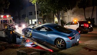 Upset Cops Impound Crashed and Abandoned Ferrari [upl. by Tserrof]