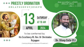 Oblates of Saint Joseph Priestly Ordination  Dn Dileep  St Peters Forane Church Anchuthengu [upl. by Okoyik230]