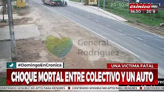 Exclusivo otro video de choque mortal entre colectivo y auto [upl. by Qirat]