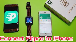 How To Connect Fitpro app To T55 Smartwatch in Iphone  T55 smartwatch fitpro app install in iphone [upl. by Eelegna782]