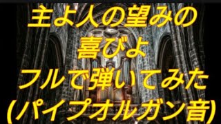 「主よ人の望みの喜びよ」をフルで弾いてみた🎹パイプオルガン音 [upl. by Sldney391]