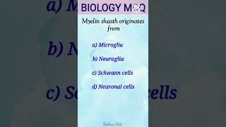 Myelin sheath originatesneetbiologymcqsbiologymcqs [upl. by Einomrah]