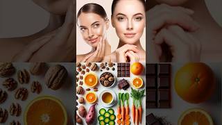 Six Foods for Glowing amp Healthy Skin  Natural Skincare Tips shorts food [upl. by Dachia]