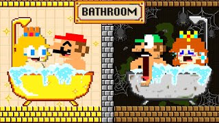 Mario and Luigi Challenge Poor vs Rich Bathroom  Super Mario Bros Animation [upl. by Hibbert874]