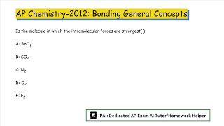 2012 AP Chemistry Bonding General Concepts [upl. by Mcmullan259]