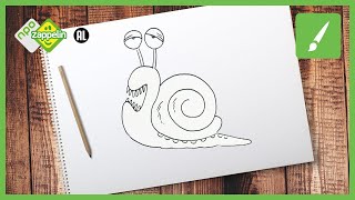 TEKENEN MET TIM EEN GLIBBERIGE SLAK 🐌  Beestenbrigade  NPO Zappelin [upl. by Ekusuy642]