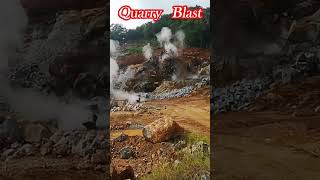 Rock quarry blasting methods  Quarrying  Quarry  Rock blasting  blasting  Explosives shorts [upl. by Eelarat916]