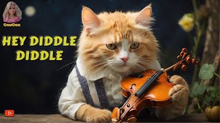 Hey Diddle Diddle TUNESAGA  the cat and the fiddle with lyrics ​ nurseryrhymes Rhymes 2024 [upl. by Pryce]