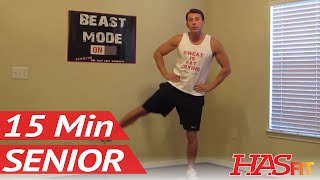 15 Minute Senior Workout  HASfits Low Impact Workout  Senior Exercises  Exercise for Elderly [upl. by Anyer]