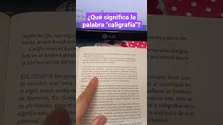 La etimología de la palabra quotcaligrafíaquot [upl. by Berga959]