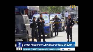 Mujer asesinada con arma de fuego en zona 18 [upl. by Ailati]