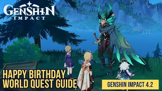 Happy Birthday Secret World Quest Guide  Genshin Impact 42 [upl. by Karoline]