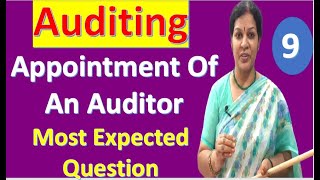 9 quotAppointment Of An Auditorquot  Most Expected Question from Auditing Subject [upl. by Switzer]