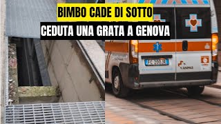 INCIDENTE A GENOVA PEGLI BAMBINO DI 3 ANNI CADE DA 5 METRI [upl. by Agostino]