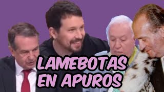 PABLO IGLESIAS MOLESTANDO A LOS LAMEBOTAS DEL REY EN TVE [upl. by Ettelorahc]